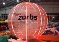 1.0MM ポリ塩化ビニール/TPU の LED ライト N ロゴの膨脹可能な泡によじ登る赤球