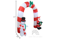 アーチのサンタクロースの膨脹可能なスノーマンの屋外の膨脹可能な広告のクリスマスの装飾