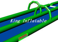 100mの長い二重車線のロゴの印刷と青緑膨脹可能なスリップNのスライド