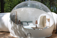 寝室の明確な保護のプライバシーの膨脹可能なテント部屋屋外のキャンプのホテルの白い半分ののポリ塩化ビニールの泡テントの家