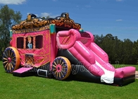 Pink Bouncy Castle Bouncers王女の子供のゲームのスライドとコンボ膨脹可能な跳ね上がりの家
