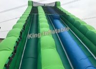 大人のための魅力的な商業屋外巨人の長い緑膨脹可能な水スライドのスリップそしてスライド