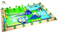 ウォーターパーク プロジェクト デザイン 遊び場 ゲーム 膨らませられる障害物コース プール付きの水跳びスライド