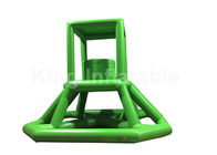 緑16.41 FT膨脹可能な水おもちゃポリ塩化ビニールの梯子が付いている上昇のライフガード タワー