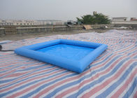 正方形ポリ塩化ビニール子供の楽しみ 32cm の深さのための青く膨脹可能な水プール/水プール