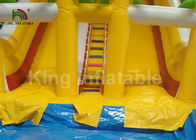 ココヤシの木およびプールを持つ大人のための二重車線の黄色32.81ftの裏庭水スライド