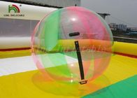 虹は 1.0mm ポリ塩化ビニール/TPU の膨脹可能な水歩く球、子供のための水 Zorb の球着色しました
