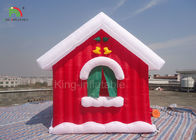 5*4*4 mの膨脹可能な広告プロダクト祝祭の装飾のクリスマスの赤い家のテント