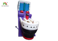 反紫外線ポリ塩化ビニールの防水シートの多彩で膨脹可能な乾燥したスライドの二重車線の海賊船のスライド