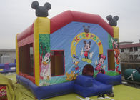 0.55mm ポリ塩化ビニールの防水シートの城のスライドおよび障害の膨脹可能な Mickey の跳ね上がりの家