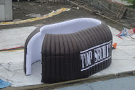 6 * 4 * 3mの賃貸料/広告ドームの玄関ひさしのための耐火性の黒く膨脹可能なでき事のテント