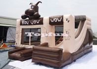 0.55mm ポリ塩化ビニールの防水シートの膨脹可能なチョコレート スライドが付いている跳躍の警備員の城