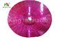 2.4m Diameter Adults Pink Inflatable Water Zorb Roller PVC Water Toy For Amusement