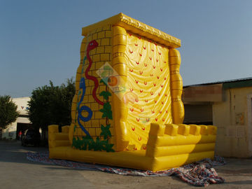 Funny Giant Inflatable Sports Games / Climbing Wall For Amusement Park Equipment