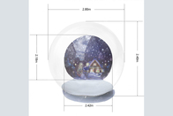 クリスマス巨人の膨脹可能な雪の地球10Ft HOutdoorの商業膨脹可能な雪玉の透明なクリスマスの装飾