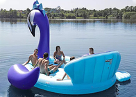 6隻の人の膨脹可能で巨大な孔雀のプールの浮遊物の島のpool湖党浮遊ボート
