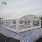 パーソナライズされた大型PVC クリアドームテント 空気密度の高い 携帯可能 充気プールテントカバー バブルハウス