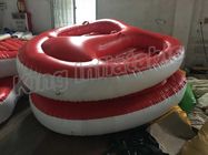 膨脹可能な水おもちゃ、4mの直径2の座席ポリ塩化ビニールの膨脹可能なボートを印刷するスクリーン
