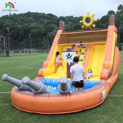 商業用 双車線 プール付き 充気式 水上スライド 子供用 水上スライド 充気式