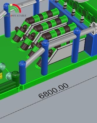 商業用 PVC 巨大 膨らませられる障害物 ゲーム 大人向け 屋外 ランニング ゲーム 障害物 コース 装備