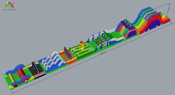 商業用 PVC 巨大 膨らませられる障害物 ゲーム 大人向け 屋外 ランニング ゲーム 障害物 コース 装備