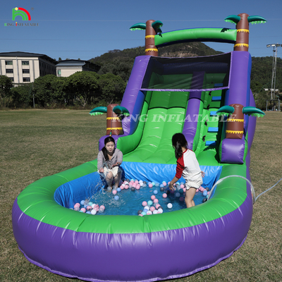 商業用PVC充電式水スライド 屋外裏庭 子供用水スライド 大きい水スプレープールと1100Wの吹風機