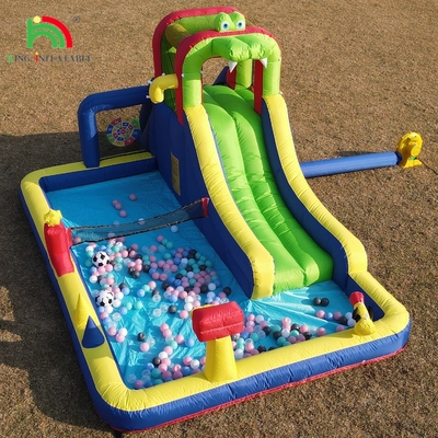 子供のパーティー 濡れ乾燥 膨らませる ボンズハウス 水スライド ボンサー コンボ より大きなスプラッシュプール クライミング ブローバーバスケット ダートボード
