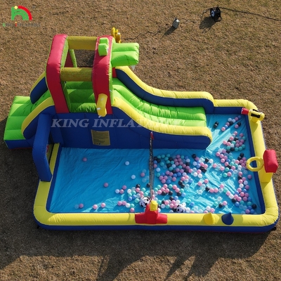 子供のパーティー 濡れ乾燥 膨らませる ボンズハウス 水スライド ボンサー コンボ より大きなスプラッシュプール クライミング ブローバーバスケット ダートボード