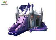 子供のためのスライドが付いているカスタマイズされた紫色のドラゴンの膨脹可能な跳躍の城