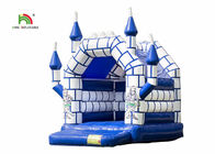 屋根が付いている膨脹可能な城のおもちゃを跳ぶ青く白い商業子供の空気