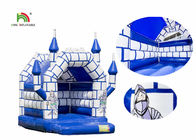 屋根が付いている膨脹可能な城のおもちゃを跳ぶ青く白い商業子供の空気
