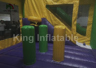 子供のためのスライドが付いているEN71ジャスティス・リーグの主題の緑の膨脹可能な跳躍の城