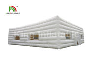 白い色11 x 6mの使用料/膨脹可能なブースを広告するための膨脹可能な立方体のテント