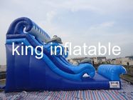 青い/娯楽のために付す白いスライド0.55mmポリ塩化ビニールの防水シートの膨脹可能な乾燥したスライド