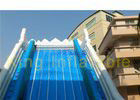 幅の灰色の青い膨脹可能スライドの防水防水シートの二重上昇の梯子を乾燥します
