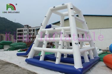習慣0.9mmポリ塩化ビニールの青/白く膨脹可能な水おもちゃ/セリウムの水は水公園のために滑ります