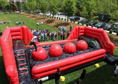 無鉛赤くか青の膨脹可能なスポーツのゲーム/爆発の障害物コースおよびスライド