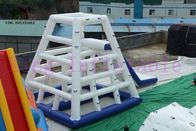 屋外の0.9mmポリ塩化ビニールの防水シート巨大で膨脹可能な水おもちゃ注文色の浮遊スライド