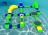 習慣35x21mレンタル緑/黄色/青い色のための膨脹可能な水公園