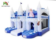 凍結する城の爆発の警備員のコンボのスライドの城の青/白いポリ塩化ビニールの防水シートの城