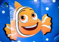 Clownfish耐久ポリ塩化ビニールの防水シートによるプールが付いている膨脹可能な水スライド