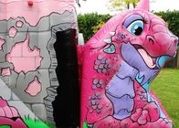 屋根を持つCombo Inflatable Bounce Houseポリ塩化ビニールのピンクのドラゴンの漫画の王女は演劇をからかいます