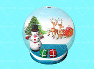 Inflatable王の広告3mのメリー クリスマスの雪の地球の気球