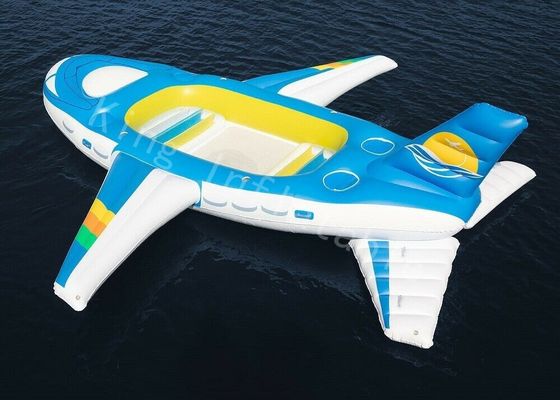 青0.9mmポリ塩化ビニールの防水シート大きく膨脹可能な水おもちゃの浮遊飛行機