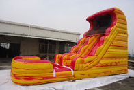 注文の火の氷色子供/レンタル ビジネスのためのプールが付いている膨脹可能な水スライド