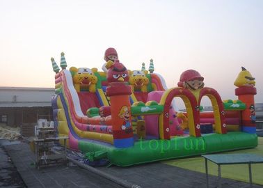 膨脹可能な楽しみの土地は子供/コマーシャルのために、膨脹可能な遊園地城郭で囲みます