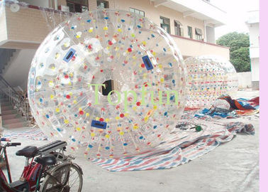 点の Coloful の D リングが付いている膨脹可能な Zorb の球ポリ塩化ビニール Zorbing の球を着色して下さい