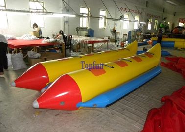 8 人は Towable バナナ ボートを水公園のための 0.9 mm ポリ塩化ビニール カスタマイズしました