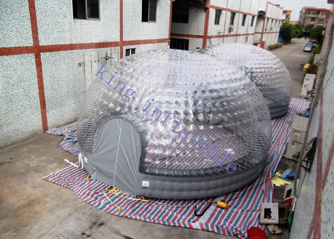 8mの直径の党/展覧会のためのコンボの透明で膨脹可能なドームのテント
