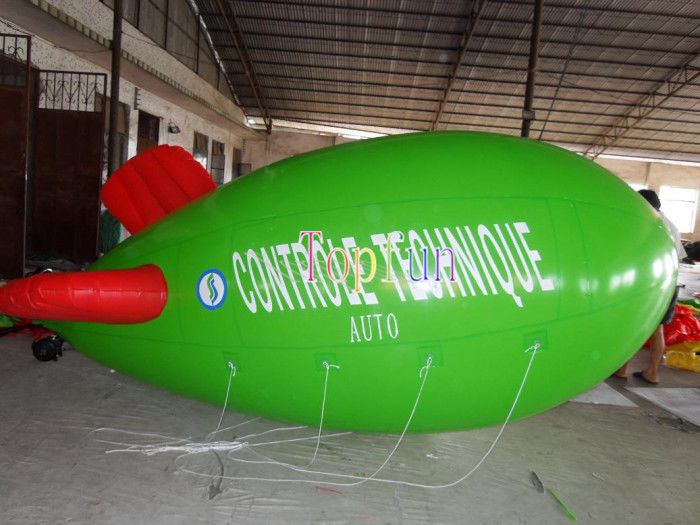 0.18mm - 0.2mm ポリ塩化ビニールが付いている大きい屋外のヘリウムの軟式小型飛行船の膨脹可能な広告の地上の気球